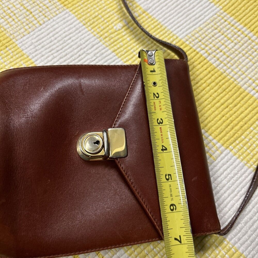Cole Haan Brown Crossbody Bag Bucket Flap Clasp Limited Edition - Picture 14 of 16